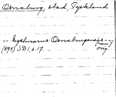 Bild på arkivkortet för arkivposten Osnaburg