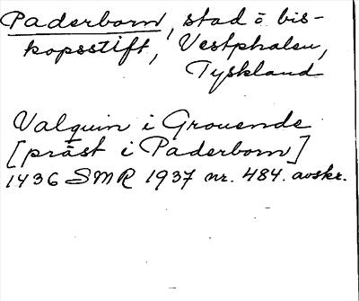 Bild på arkivkortet för arkivposten Paderborn