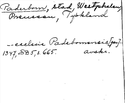 Bild på arkivkortet för arkivposten Paderborn