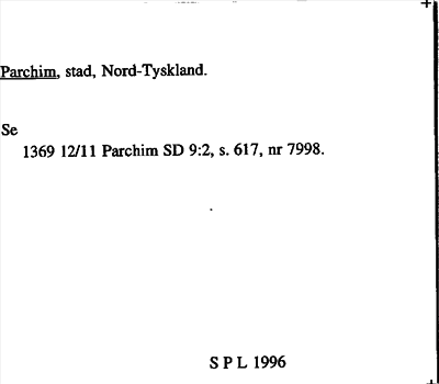 Bild på arkivkortet för arkivposten Parchim