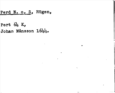 Bild på arkivkortet för arkivposten Perd, N. o. S