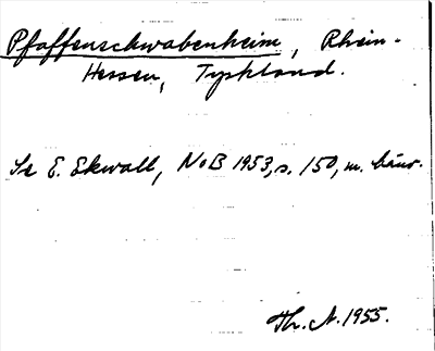 Bild på arkivkortet för arkivposten Pfaffenschwabenheim