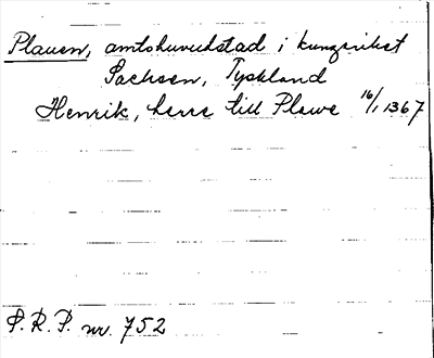 Bild på arkivkortet för arkivposten Plauen