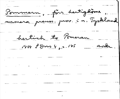 Bild på arkivkortet för arkivposten Pommern
