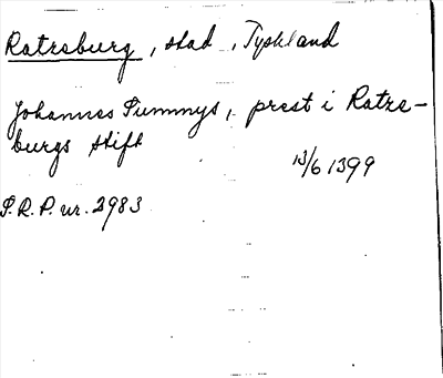 Bild på arkivkortet för arkivposten Ratzburg