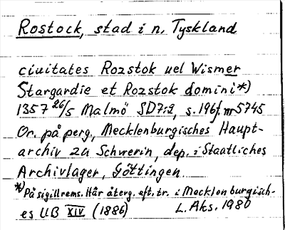 Bild på arkivkortet för arkivposten Rostock