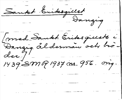 Bild på arkivkortet för arkivposten Sankt Eriksgillet
