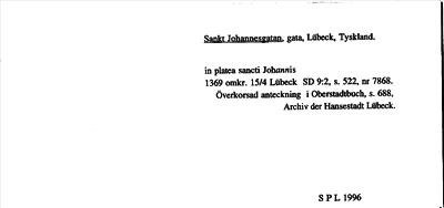 Bild på arkivkortet för arkivposten Sankt Johannesgatan