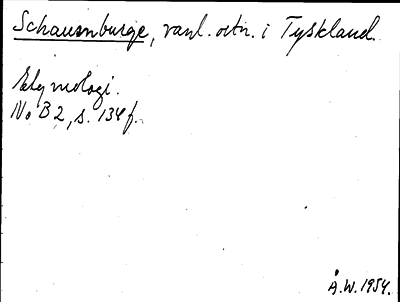 Bild på arkivkortet för arkivposten Schaumburge