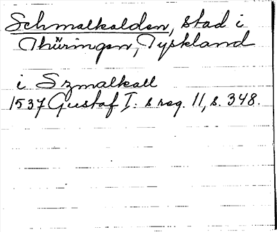Bild på arkivkortet för arkivposten Schmalkalden