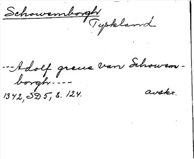 Bild på arkivkortet för arkivposten Schowemborgh