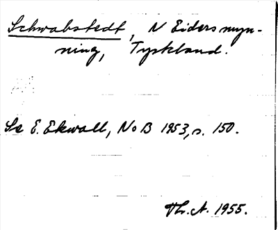 Bild på arkivkortet för arkivposten Schwabstedt