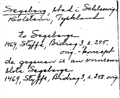 Bild på arkivkortet för arkivposten Segeberg