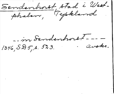 Bild på arkivkortet för arkivposten Sendenhorst