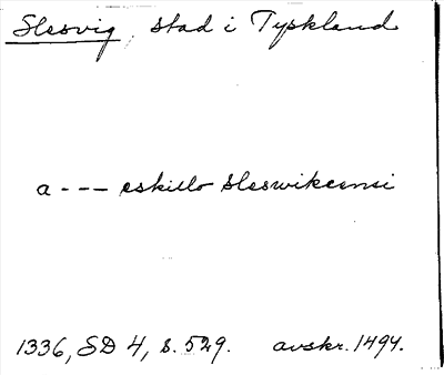 Bild på arkivkortet för arkivposten Slesvig