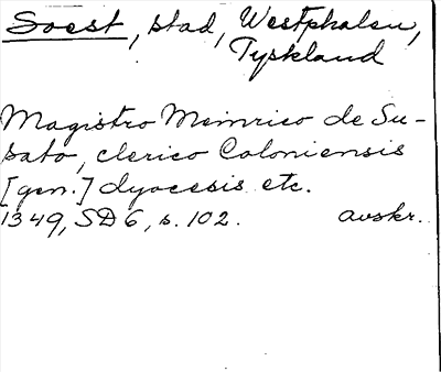 Bild på arkivkortet för arkivposten Soest