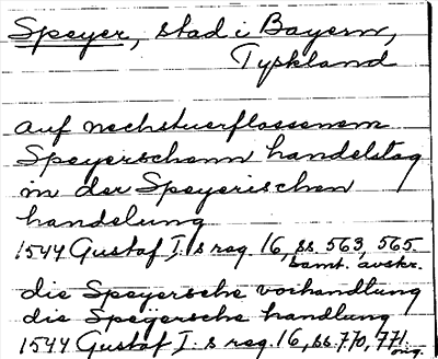 Bild på arkivkortet för arkivposten Speyer