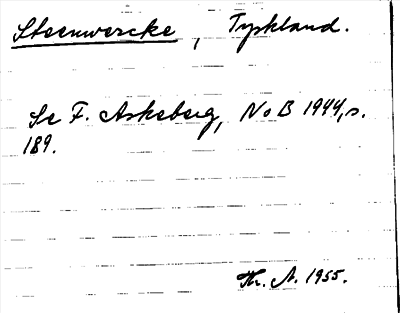Bild på arkivkortet för arkivposten Steenwercke