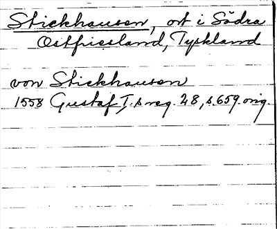 Bild på arkivkortet för arkivposten Stickhausen