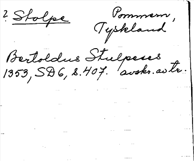 Bild på arkivkortet för arkivposten Stolpe