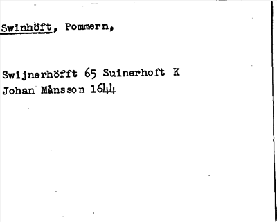 Bild på arkivkortet för arkivposten Swinhöft