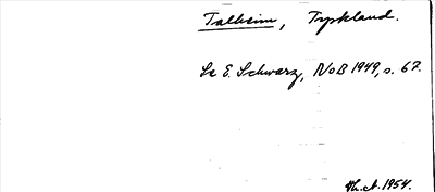 Bild på arkivkortet för arkivposten Talheim