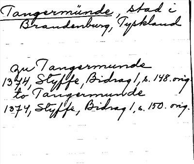 Bild på arkivkortet för arkivposten Tangermünde