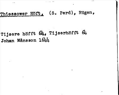 Bild på arkivkortet för arkivposten Thiessower Höft