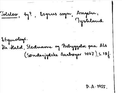 Bild på arkivkortet för arkivposten Tolslev