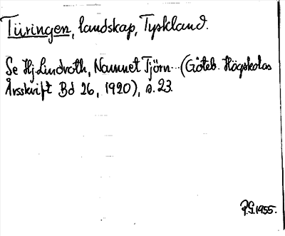 Bild på arkivkortet för arkivposten Türingen