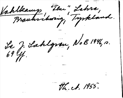 Bild på arkivkortet för arkivposten Vahlkamp