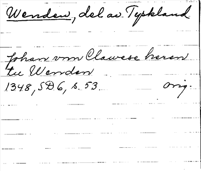 Bild på arkivkortet för arkivposten Wenden