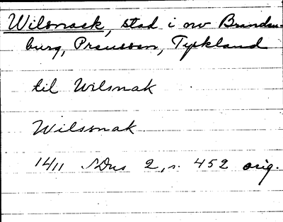 Bild på arkivkortet för arkivposten Wilsnack