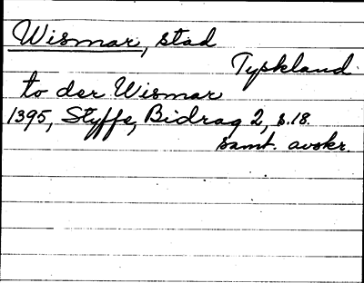 Bild på arkivkortet för arkivposten Wismar