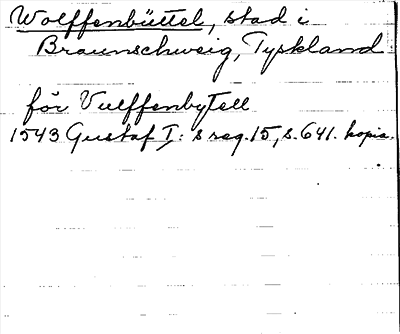 Bild på arkivkortet för arkivposten Wolffenbüttel