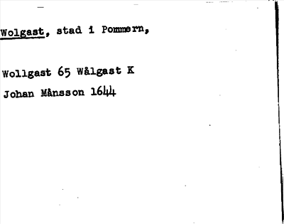 Bild på arkivkortet för arkivposten Wolgast