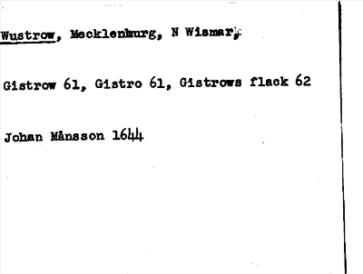 Bild på arkivkortet för arkivposten Wustrow
