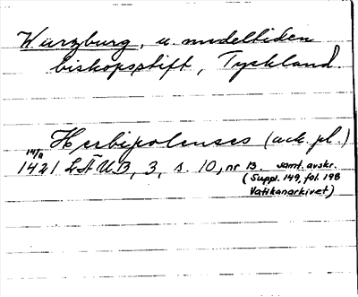 Bild på arkivkortet för arkivposten Würzburg