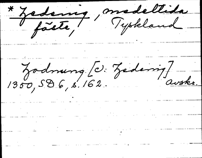 Bild på arkivkortet för arkivposten Zadenig