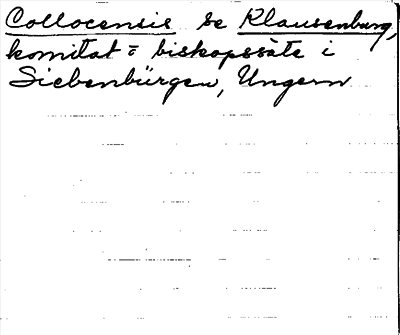 Bild på arkivkortet för arkivposten Collocensis, se Klausenburg