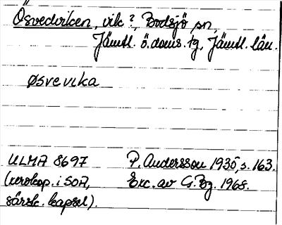 Bild på arkivkortet för arkivposten Ösvedviken