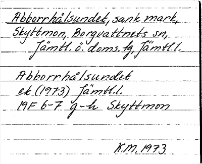 Bild på arkivkortet för arkivposten Abborrhålsundet