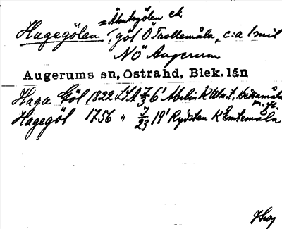 Bild på arkivkortet för arkivposten Hagegölen