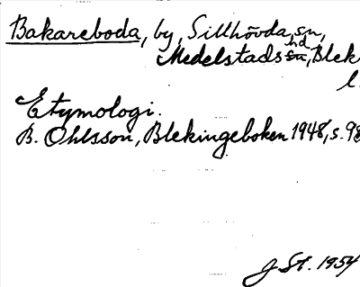 Bild på arkivkortet för arkivposten Bakareboda