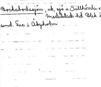 Bild på arkivkortet för arkivposten Bockabodasjön
