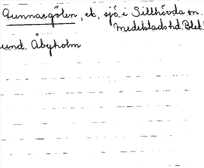 Bild på arkivkortet för arkivposten Gunnargölen
