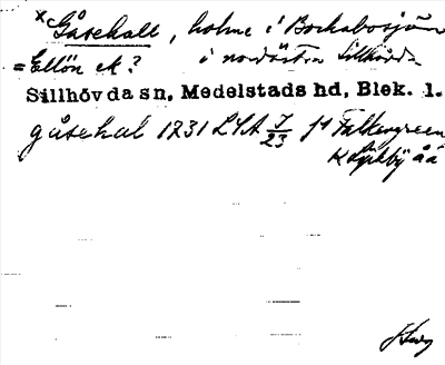 Bild på arkivkortet för arkivposten *Gåsehall