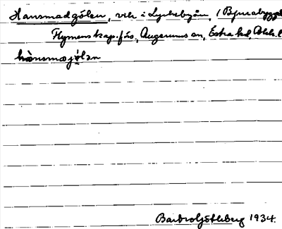Bild på arkivkortet för arkivposten Hansmadgölen