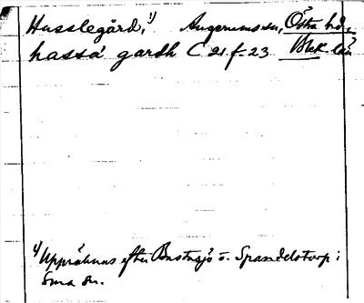 Bild på arkivkortet för arkivposten Hasslegård