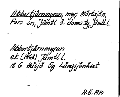 Bild på arkivkortet för arkivposten Abbortjärnmyran